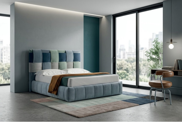 Modern luxury upholstered textile beds high-quality bedroom Italian furniture