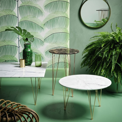 Luxury Side Table Design Furniture Coffee Table Living Room Round Noble Art Modern