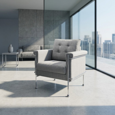 Design Relax Club Armchair Lounge Sofa 1-Seater TV Chair Upholstered Couch Fabric