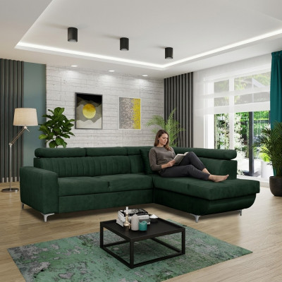 Sofas L-shape Textile Couch Corner Seat Sofa Living Room Modern Green Couch Furniture