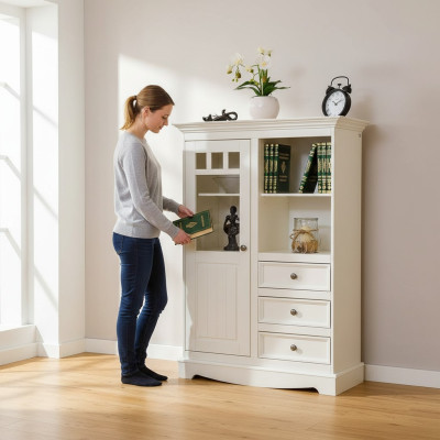 Country house sideboard cabinet shelves solid wood tall cabinet shelf book bar cabinets
