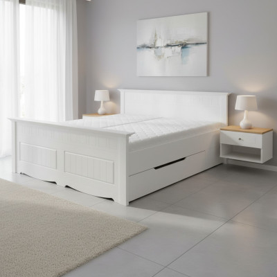 Bed Padding Design Wooden Beds Double Beds White 180x200 Sleep Bedroom