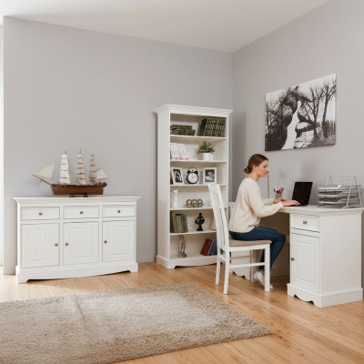 Secretary Set Colonial Style Desk Cabinet Shelf Table Wood Tables New 3-piece Set