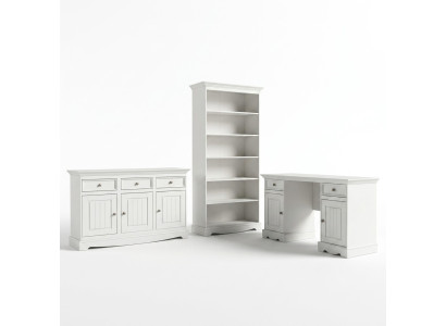 Secretary Set Colonial Style Desk Cabinet Shelf Table Wood Tables New 3-piece Set