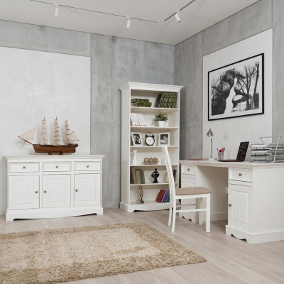 Cottage Desk Furniture Study Office Furniture Solid Wood Office Table White