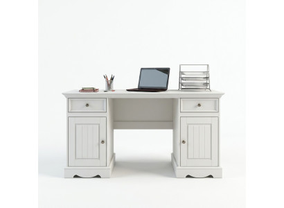 Cottage Desk Furniture Study Office Furniture Solid Wood Office Table White