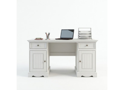 Cottage Desk Furniture Study Office Furniture Solid Wood Office Table White