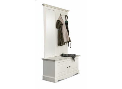 Country House Farmer Wardrobe Wood Stand Coat Rack Shoe Cabinet 2-piece Cabinets