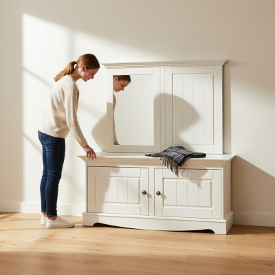 Shoe cabinet country house wardrobe hallway furniture wood wooden cabinet shoes new