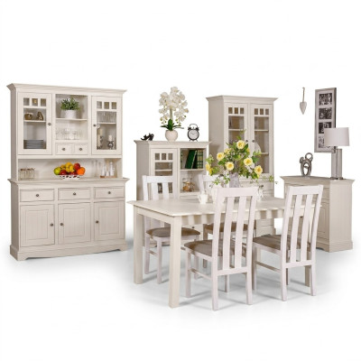 Dining Room Design Furniture Country Style Chair Set Table + 4x Chairs 5-piece Suite Set