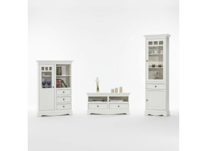 Living room set: display cabinet, bookshelf, sideboard, wall units, dressers, design 3-piece set, new.