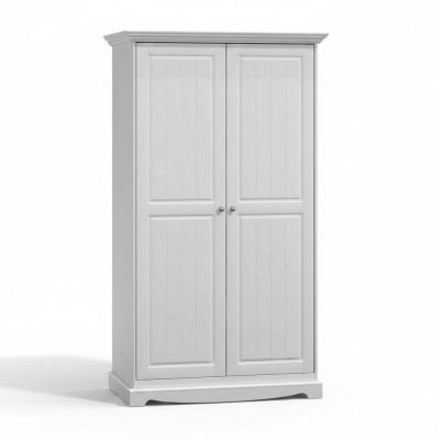 Country-style wardrobe cabinet multipurpose clothes closet wood cabinets white