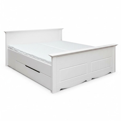 Double bed bed bed frame beds marriage bed upholstered bed wood furniture white farmhouse