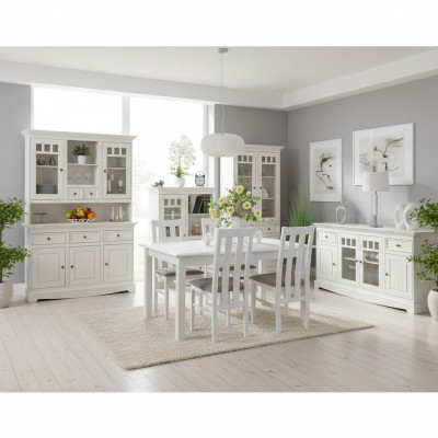 Classic Wooden Dining Table Expandable Country House Dining Room Tables