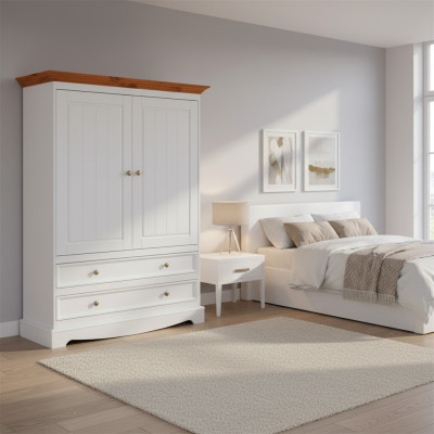 Country house bedroom cabinets wood wardrobe closet for hotel furniture