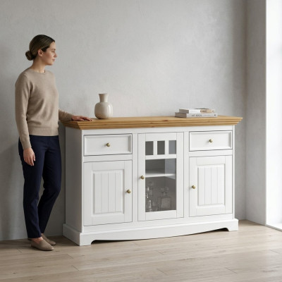 Solid sideboard chest of drawers cabinet furniture real wood cabinets new sideboard