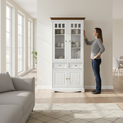 Display cabinet glass cupboard showcase classic corner showcase corner cabinet glass wood