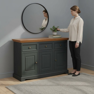 Design chests cabinet wood high-gloss XXL big luxury sideboard shelf new dresser