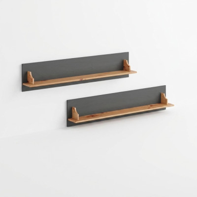 Bookshelf Wall Shelf Wood Hanging Shelf Freestanding Real Wood Storage 120*15*25cm