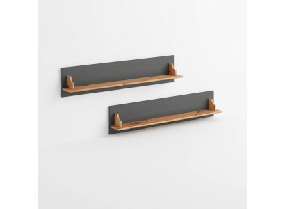 Bookshelf Wall Shelf Wood Hanging Shelf Freestanding Real Wood Storage 120*15*25cm