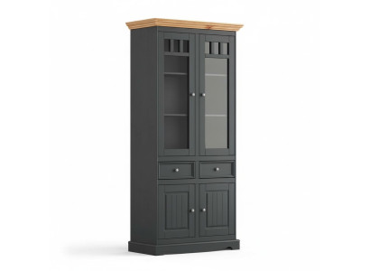 Modern display cabinet handmade solid wood cabinets massive wood glass