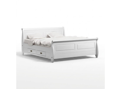 Country Style Luxury Bed Double Bed Double Beds White Beds Bedroom