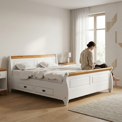 Luxury Bed Double Bed Country House Style Double Beds White Bedroom