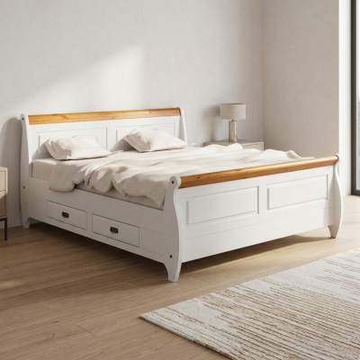 Luxury Bed Double Bed Country House Style Double Beds White Bedroom
