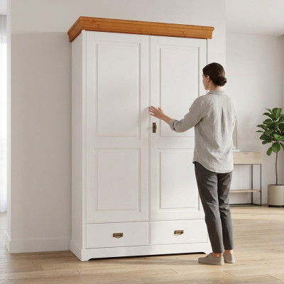 Multipurpose cabinet wood furniture storage shelves wardrobe coat rack shelf
