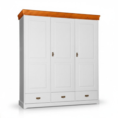 Wardrobes Country Style Wardrobe Clothes Cabinet Wood Cabinet XXL Wardrobe Shelf
