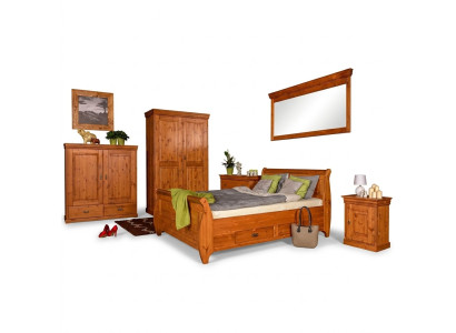 Bedroom set complete design classic bed furniture 5-piece nightstand country style