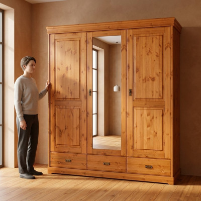 Wardrobe wooden cabinet bedroom furniture shelf wardrobes closet xxl