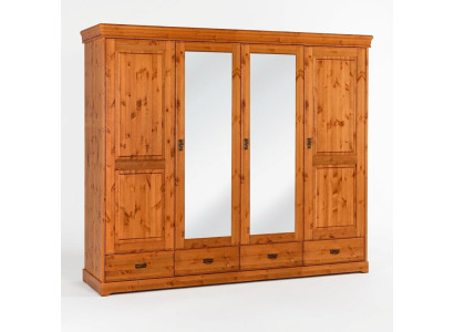 Wardrobe country style furniture cabinet wood bedroom cabinets brown new