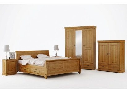 Design bedroom sets complete bed wardrobe nightstand 5-piece set