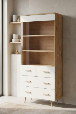 Modern cabinets, wardrobe, wall unit, bookshelf, shelf, display cabinet - Model Brillo