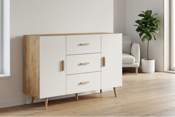 Dresser Shelf 140cm Cabinets Shelves Storage High Gloss New Dresser Sideboard