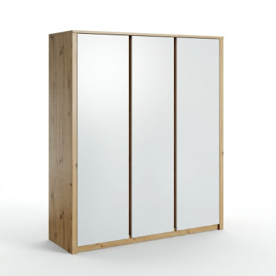 Wardrobes Mirror Wood Wardrobe Furniture Cabinets Clothes Closet New