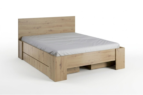 Luxury furniture design double hotel wood box bedroom beds bed frame new