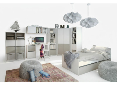Children's room youth room set bed wardrobe closet desk new 7-piece