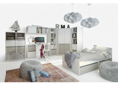 Children's room youth room set bed wardrobe closet desk new 7-piece