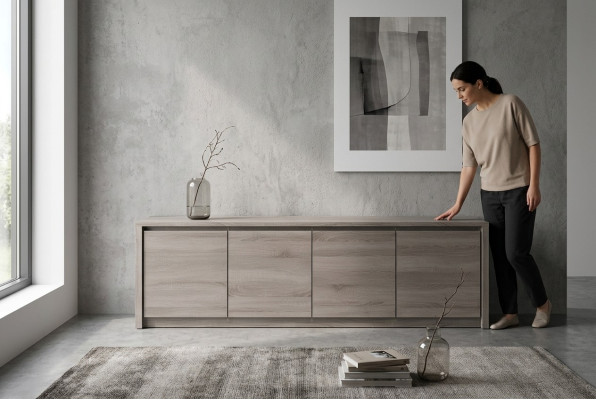 RTV Design Sideboard TV Wall High Gloss Low Board Luxury Dresser Cabinet New