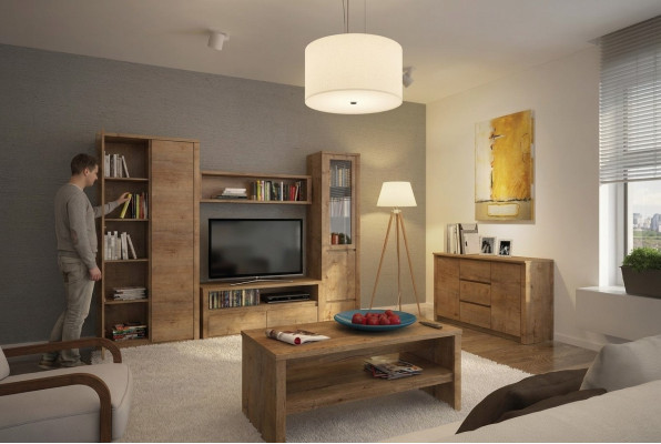 Living room furniture set design living room sideboard wall shelf dresser display cabinet 5-piece set.