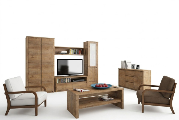 Living room furniture set design living room sideboard wall shelf dresser display cabinet 5-piece set.
