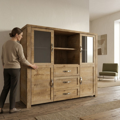 Sideboard Design Dresser Wood Cabinet Furniture Display Case Modern Cabinet Buffet Bar
