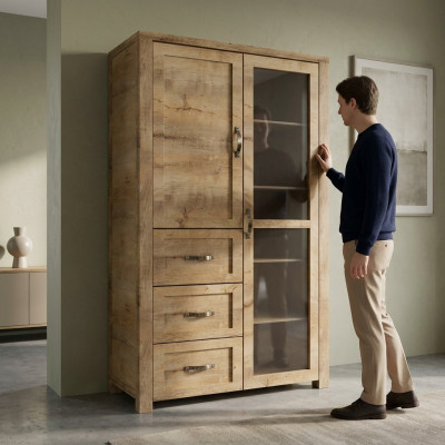 Living room display cabinet, display case new, cabinets new, classic display cabinet, cupboard.