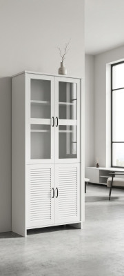 Wood glass cabinet display cabinets white country-style tall cabinet display cabinet