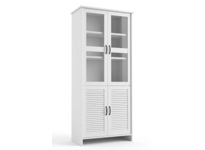 Wood glass cabinet display cabinets white country-style tall cabinet display cabinet
