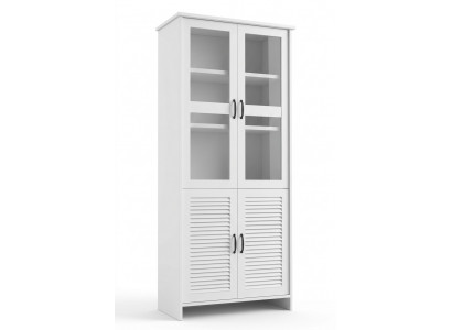 Wood glass cabinet display cabinets white country-style tall cabinet display cabinet