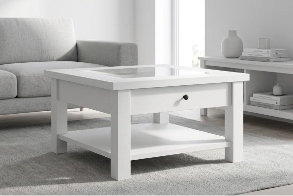 Wood coffee tables made from solid wood, living room furniture, 93x93 cm, solid tables