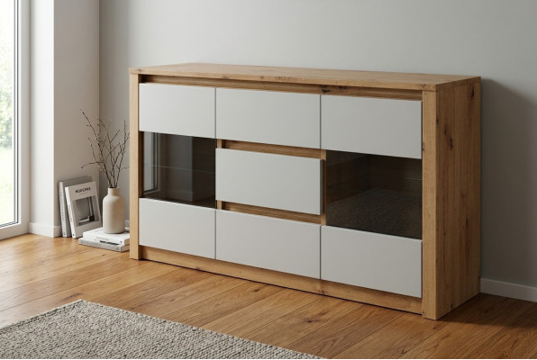 Living room shelf wood luxury furniture designer sideboard credenza board cabinet new